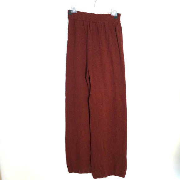 INC International Concepts Cotton Wide-Leg Sweater Pants In Deep Sienna -M - Picture 3 of 5